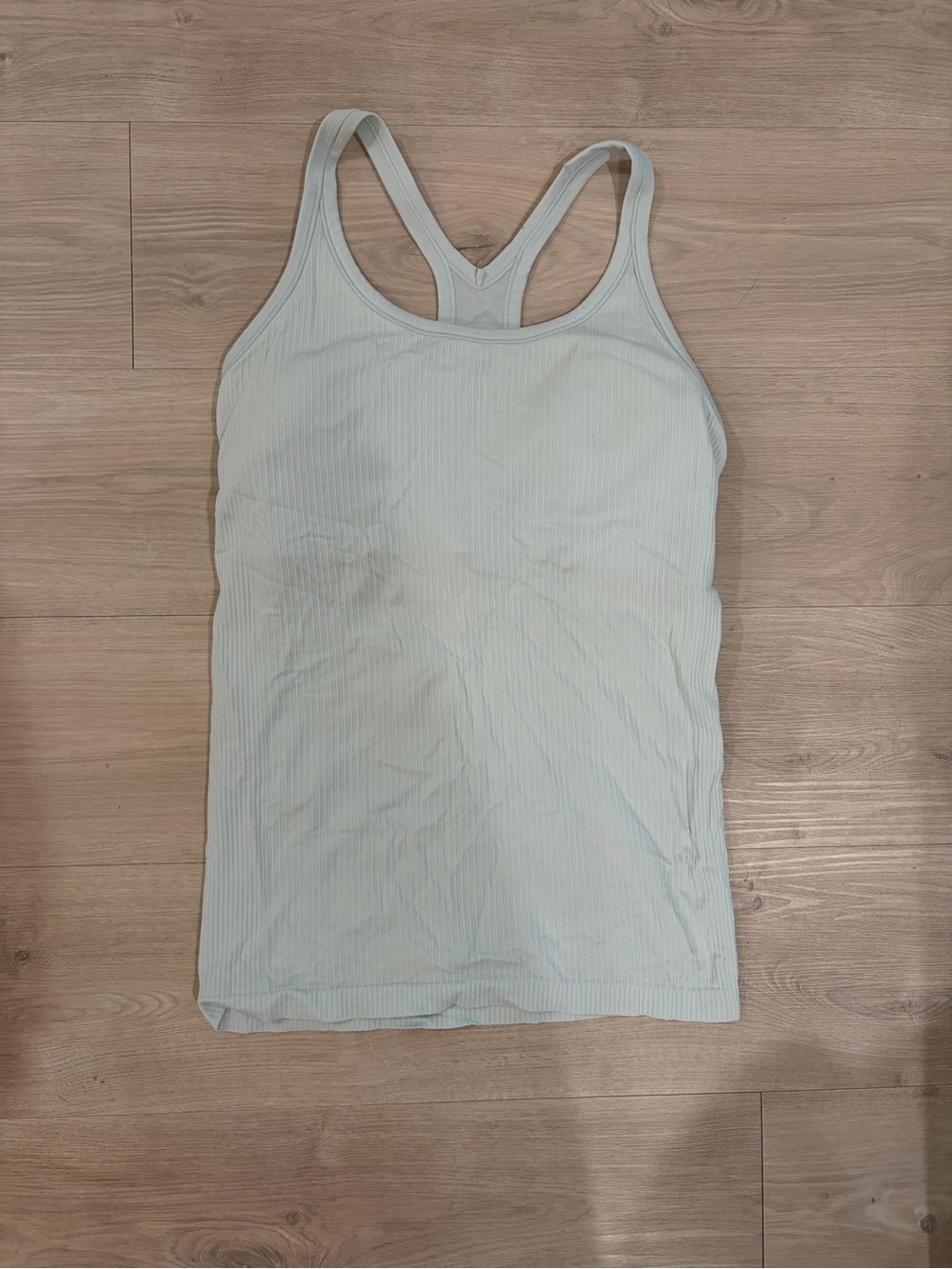 lululemon athletica pale blue ribbed racerback tank